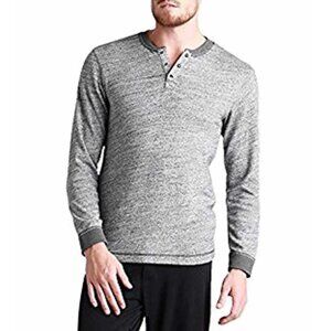 UGG Mens Galen Heathered Texture Sweater in‎ Black Bear. Sz XL Ribbed Neckline &